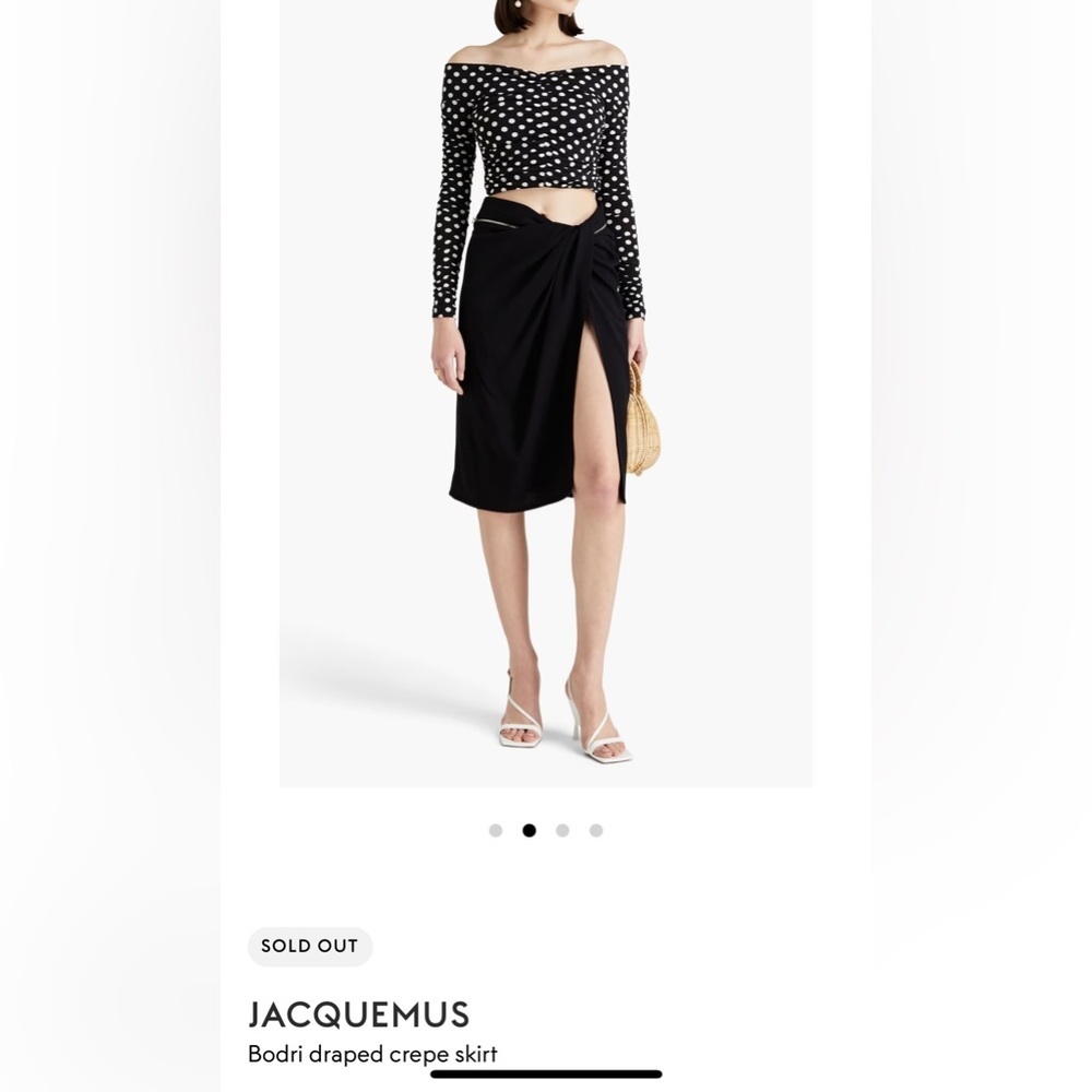 Jacquemus Bodri draped crepe skirt